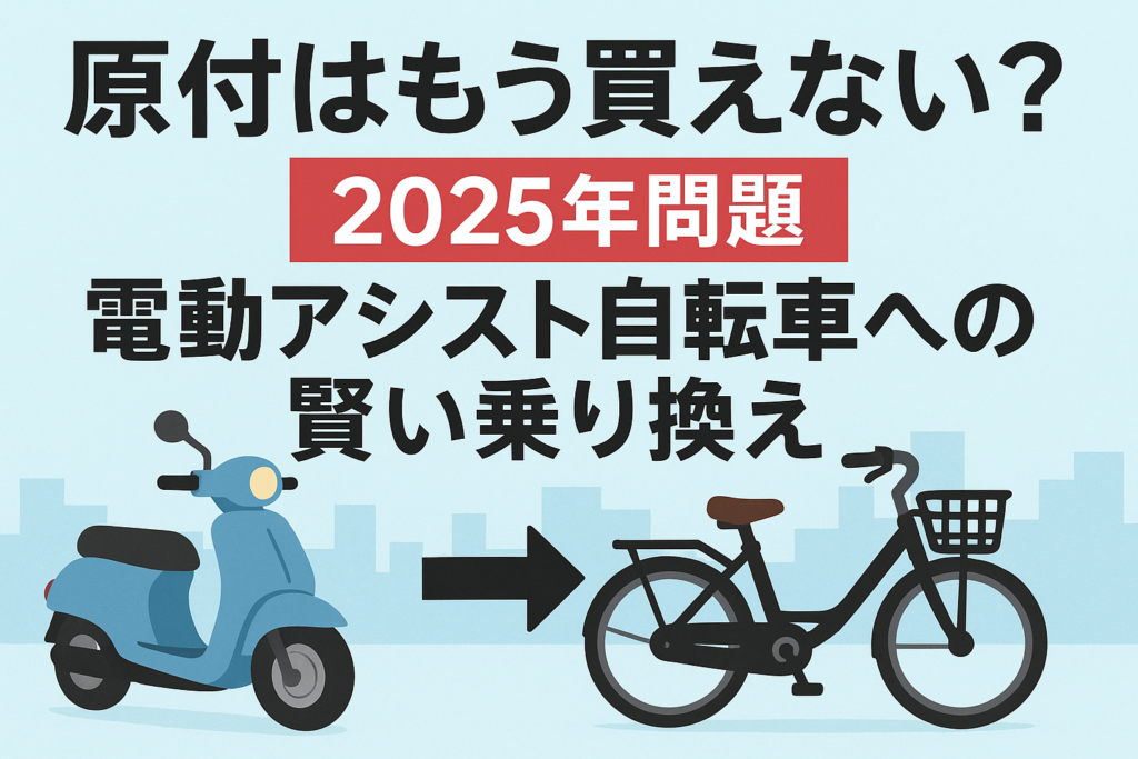 原付はなくなる？原付2025年問題と電動アシスト自転車への賢い乗り換え