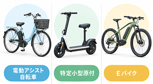 電動自転車・特定小型・Eバイクの違いを比較